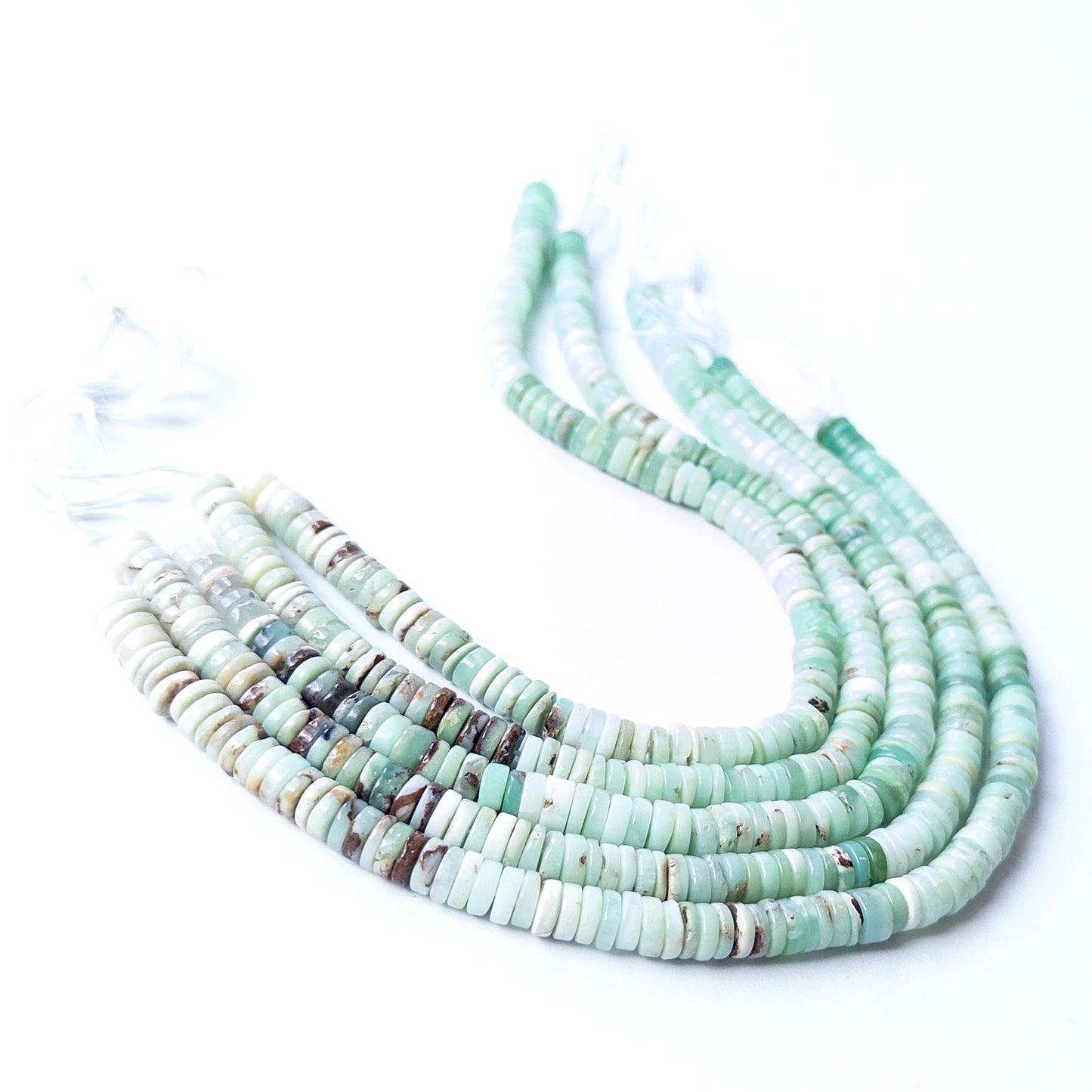Authentic Chrysoprase smooth wheel beads with even cutting and bold colour for DIY gemstone jewellery making.
