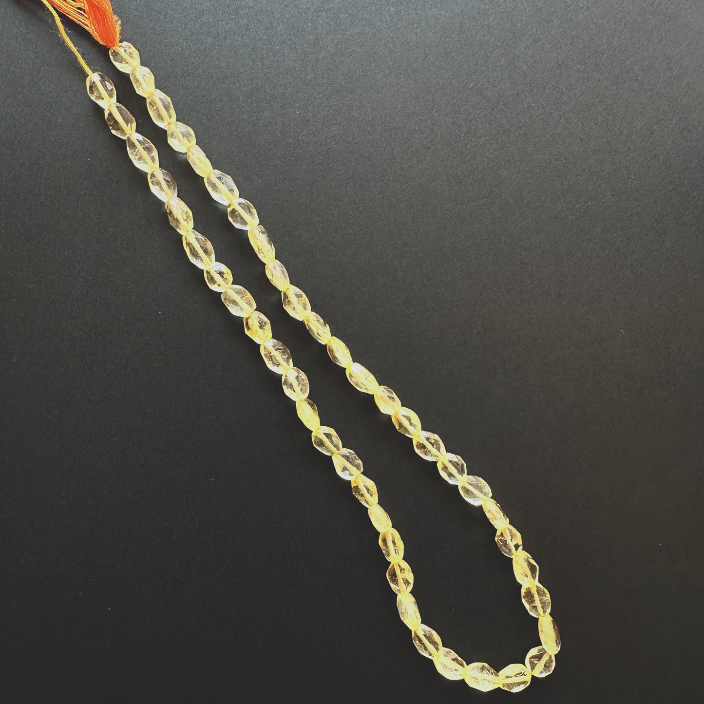 Handmade jewellery components made from Citrine beads with 0.5mm drilled holes.