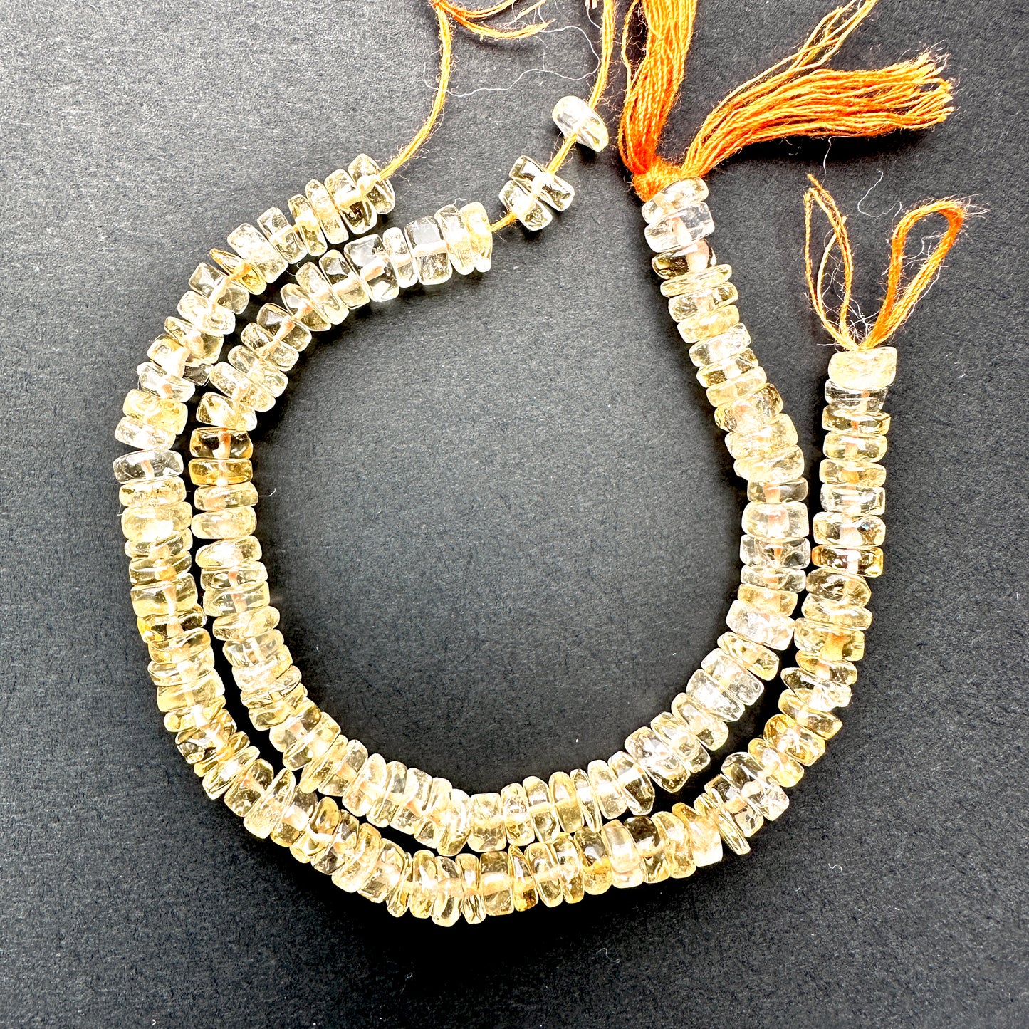 Natural gemstone beads in Citrine, 6mm size, ideal for vibrant DIY jewellery designs.