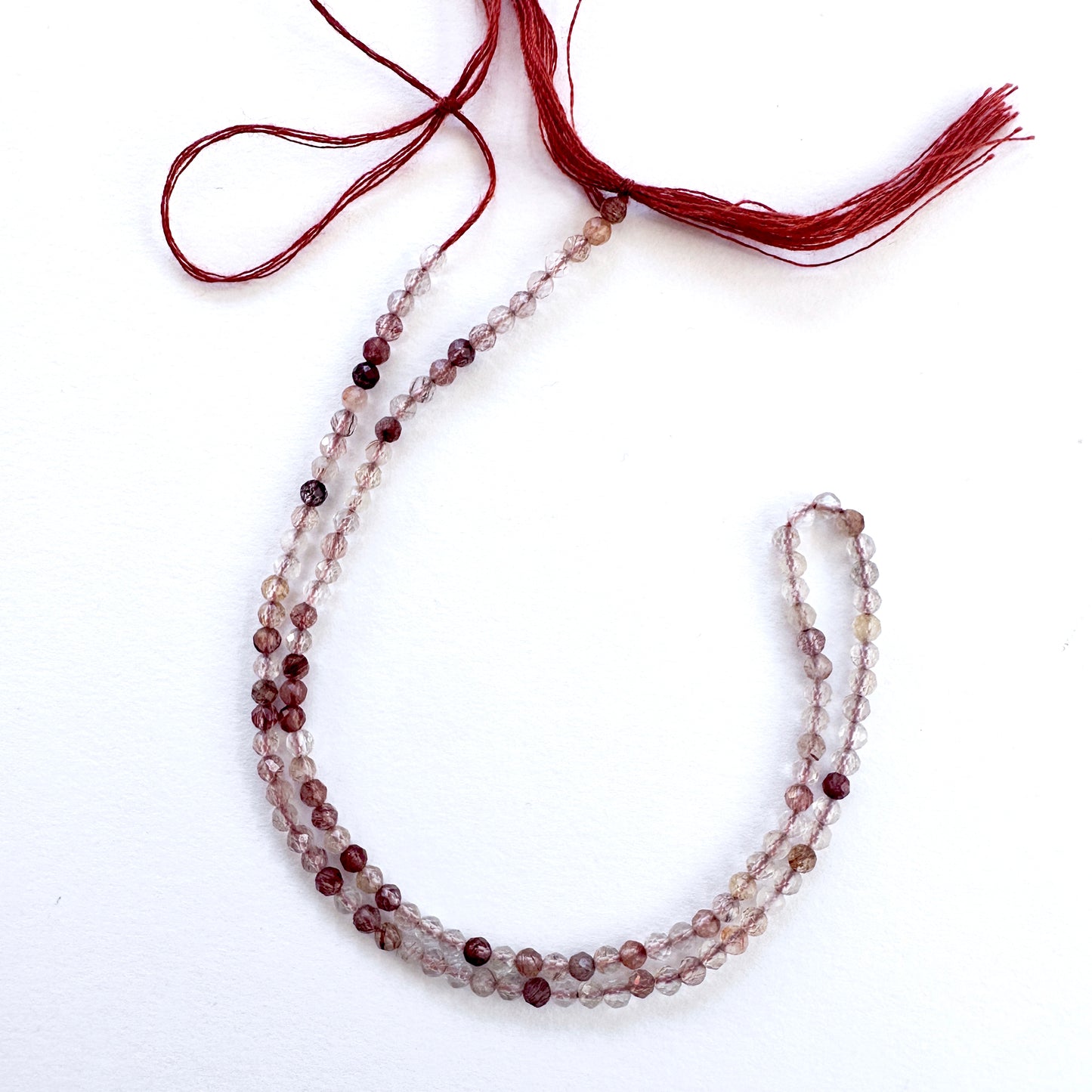 Handmade jewellery components featuring 2.7mm Copper Rutile stone beads.