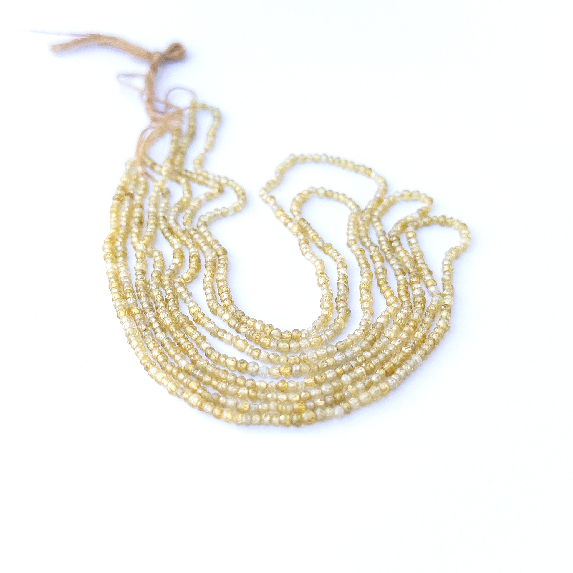 Handmade jewellery components using premium Cubic Zirconia faceted rondelles with brilliant shine and clarity.