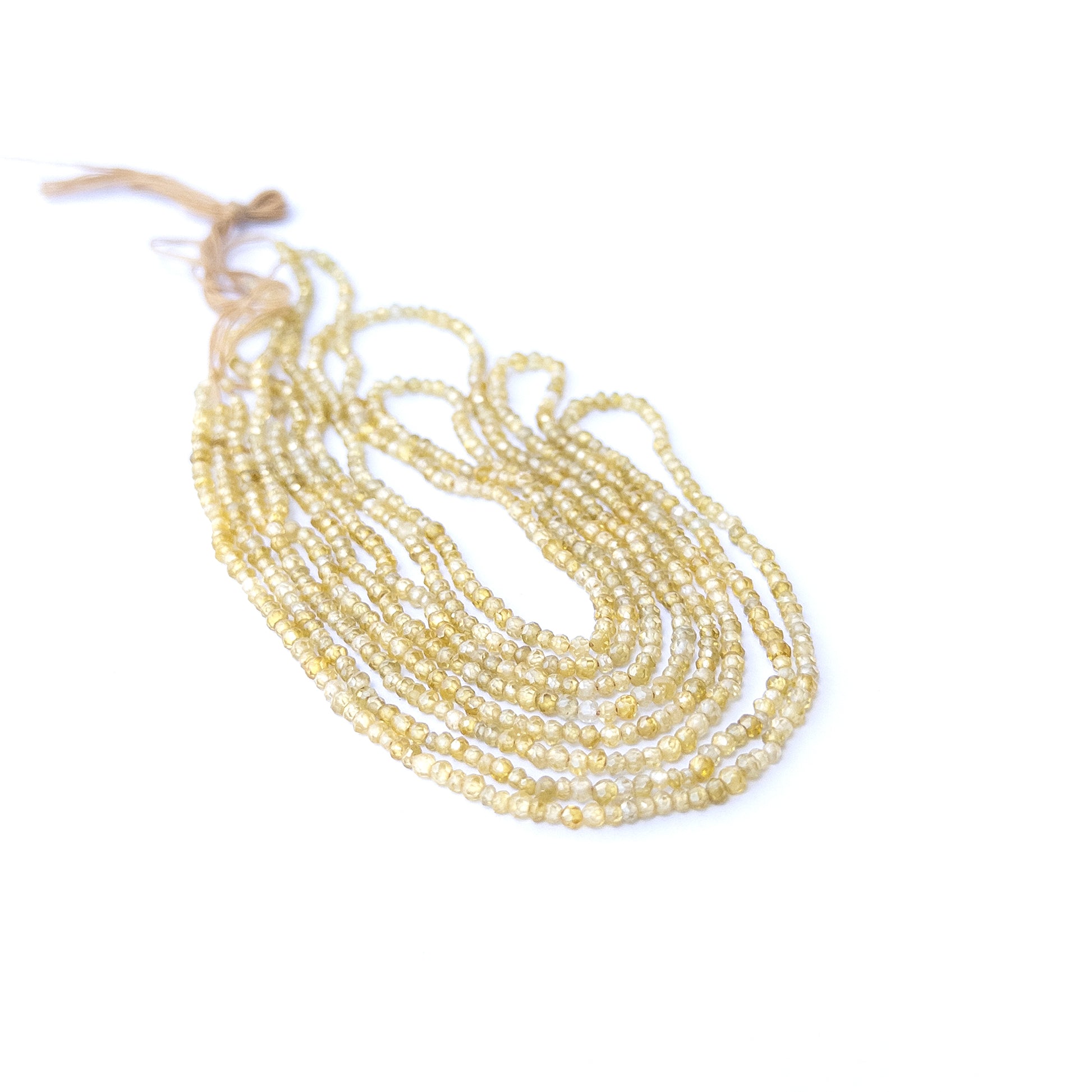 Authentic Cubic Zirconia gemstone beads featuring bright faceted rondelle cuts for DIY jewellery making.