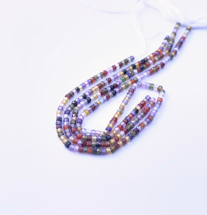 Handmade jewellery components with brilliant Cubic Zirconia beads arranged in a neat strand. 