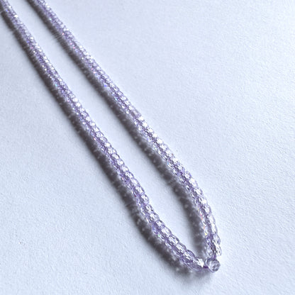 Australian gemstone bead supplier showcasing Cubic Zirconia rondelle beads with 0.4mm drill holes.