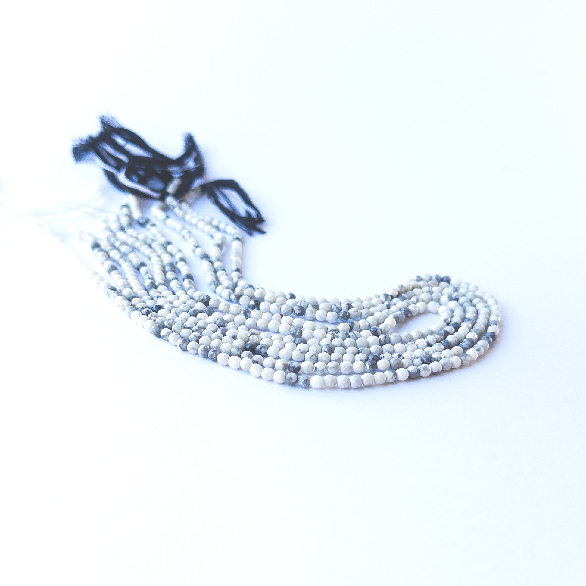 Genuine Dendrite Opal gemstone beads with faceted rondelle cut perfect for artisan jewellery designs.
