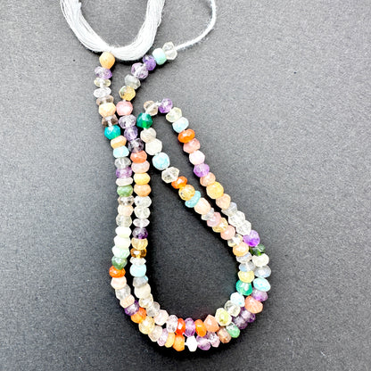 Natural gemstone beads in Disco, 4.3-4.5mm size, ideal for glamorous DIY jewellery designs.