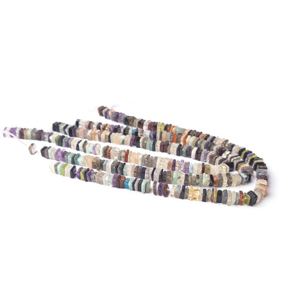 High‑quality Disco gemstone beads with glossy surface and uniform square Heishi profile.