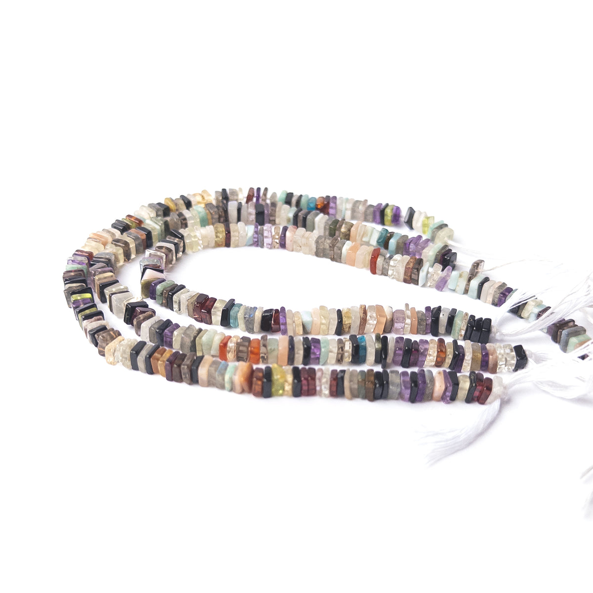 Authentic Disco gemstone beads displaying clean edges and bright reflective finish.