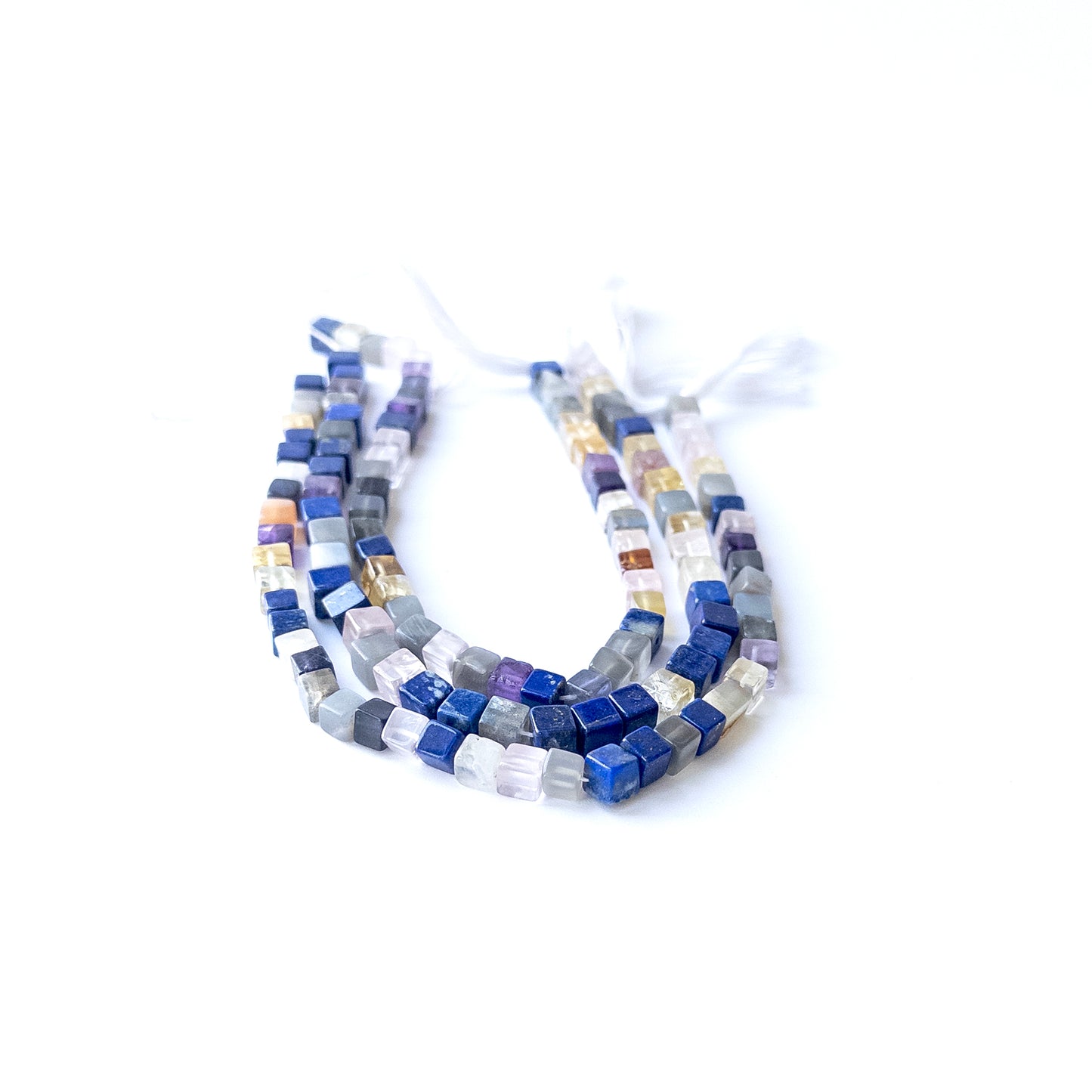 Disco smooth square beads in 4.8–6mm size on a 23cm strand, showcasing genuine gemstone shine for handmade jewellery.