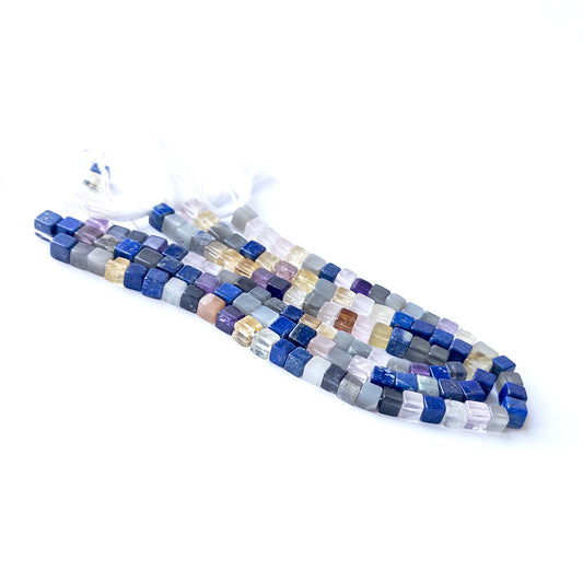 Authentic Disco stone beads with smooth square cut, ideal for DIY jewellery makers seeking high‑quality gemstone components.
