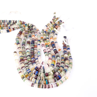 Genuine Disco smooth wheel heishi beads in 4.5–5mm and 5–5.5mm sizes for DIY jewellery making.