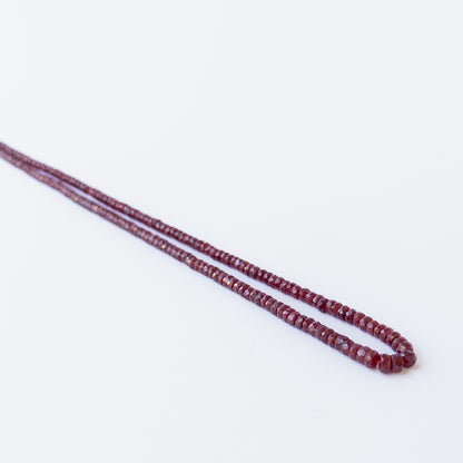 High‑quality dyed Ruby gemstone beads with brilliant faceting and rich red tones.