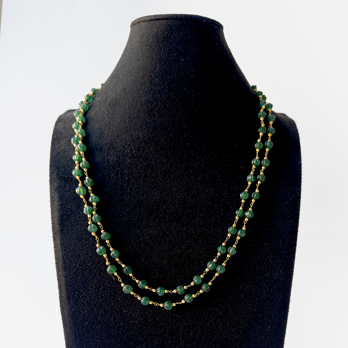 Genuine gemstone Emerald carved brilliance and quality craftsmanship jewellery.
