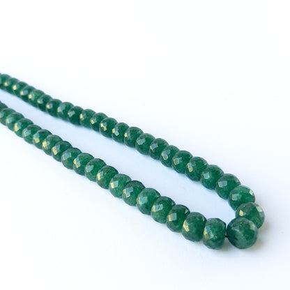 Emerald gemstone beads with bright sparkle and refined faceting for premium stone bead designs.