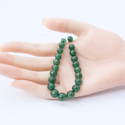 Handmade jewellery components featuring Emerald smooth round beads with refined polish and natural beauty.