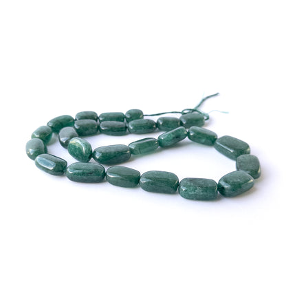Genuine Emerald gemstone beads with polished tumble shapes, ideal for DIY jewellery and artisan beadwork.