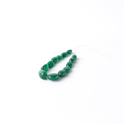 High‑quality Emerald gemstone beads with natural shine, organic form and premium green colour.