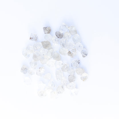 Genuine Herkimer Diamond rough pieces with natural double‑terminated shine, ideal for handmade jewellery components.