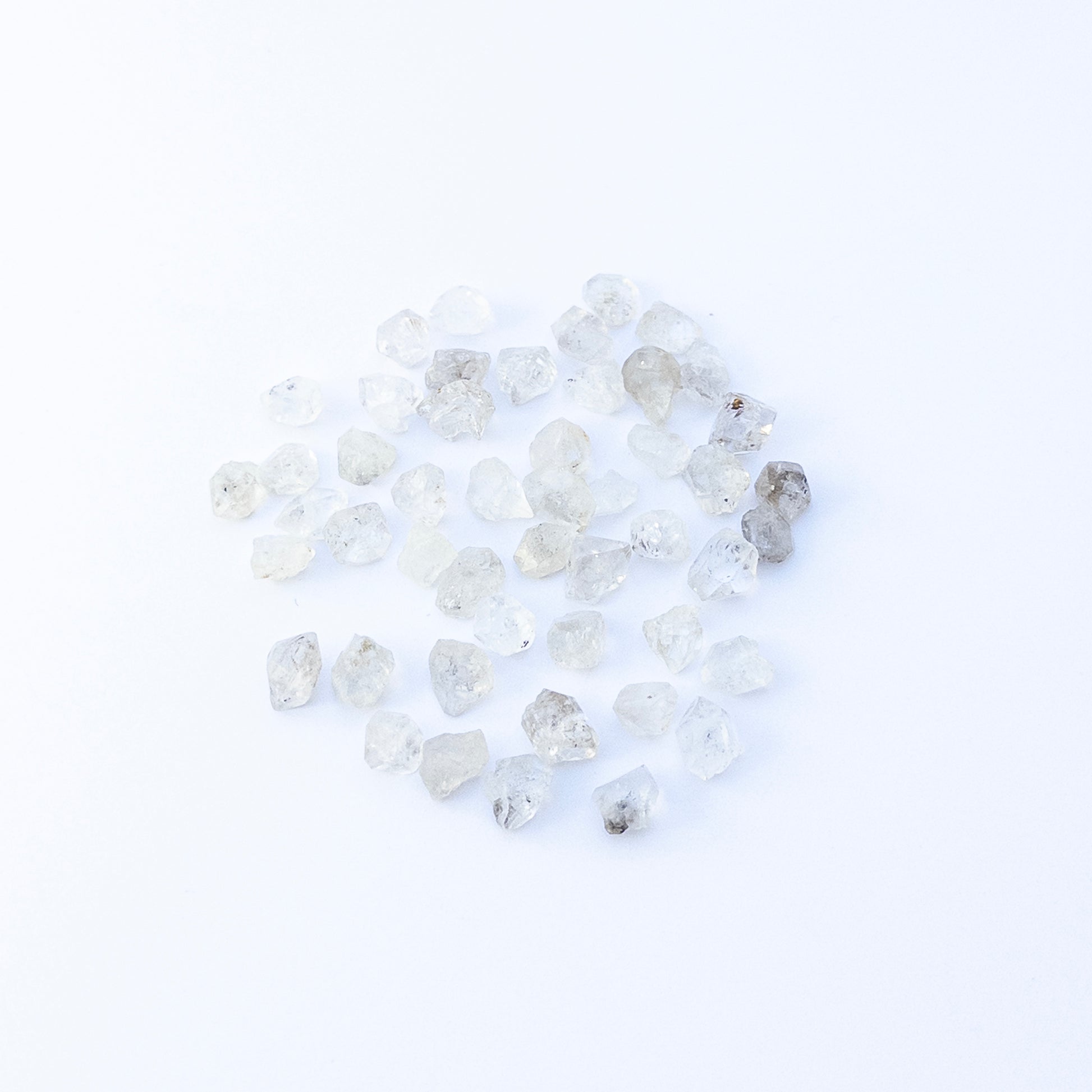 Authentic Herkimer Diamond rough stone beads for DIY jewellery, displaying raw facets and high‑quality brilliance.