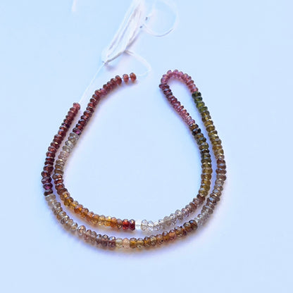 Faceted Tourmaline | 3.5-4mm Bead Size | 34cms Strand Length