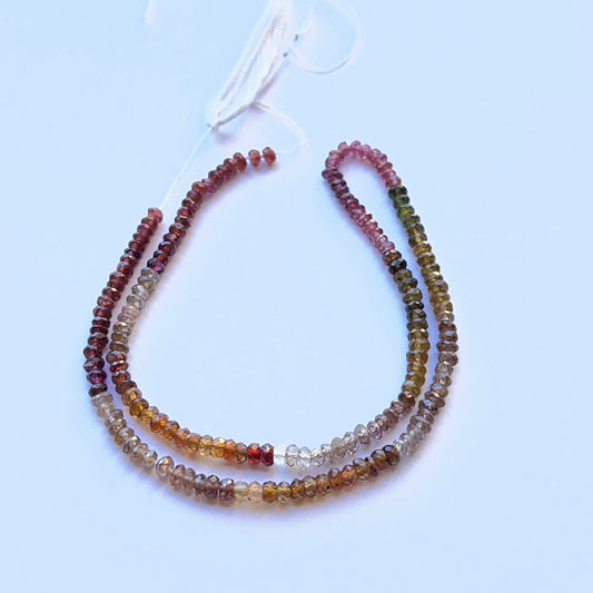 Faceted Tourmaline | 3.5-4mm Bead Size | 34cms Strand Length