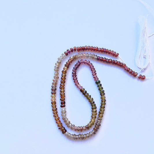 Faceted Tourmaline | 3.5-4mm Bead Size | 34cms Strand Length