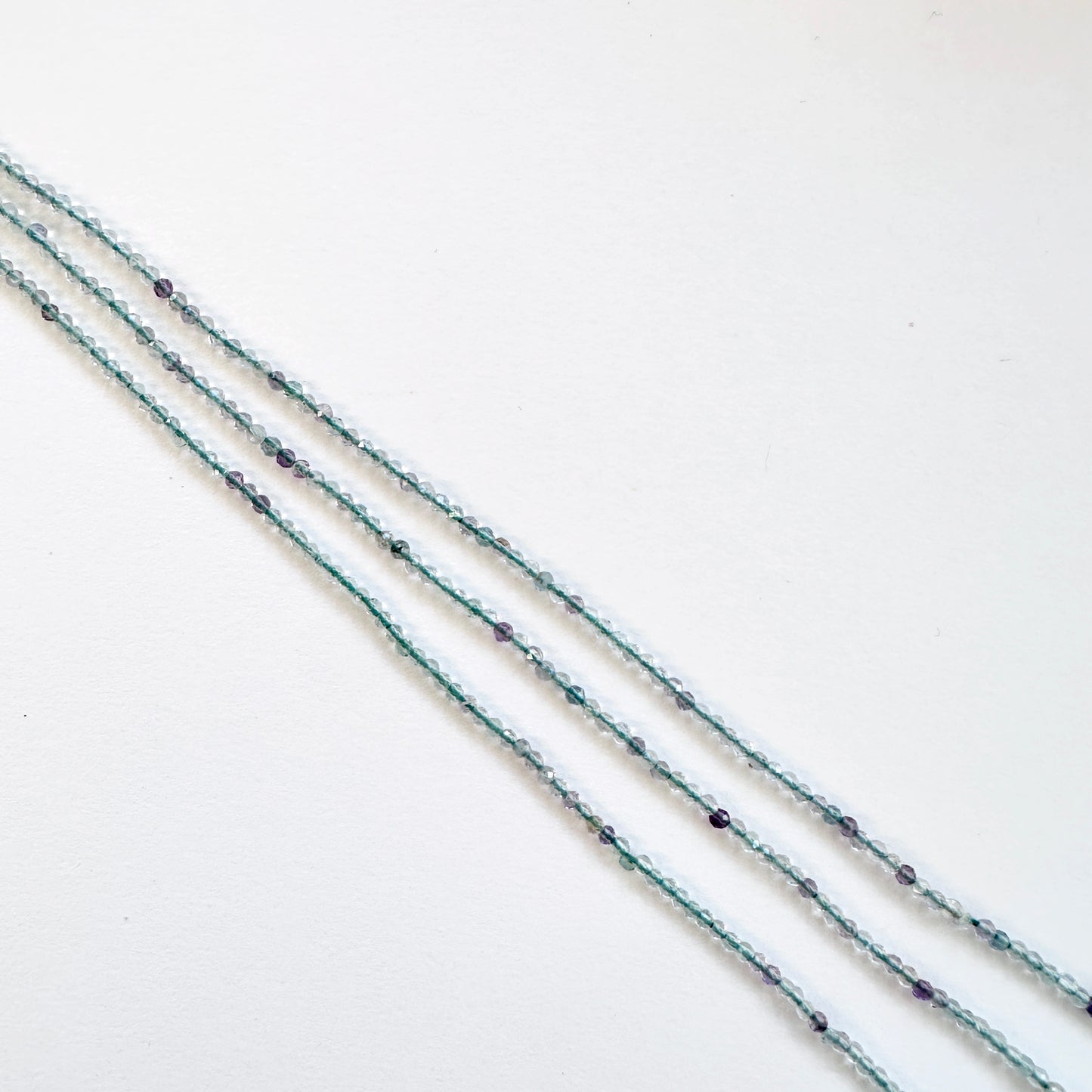 High-quality Fluorite natural gemstone beads with vibrant colour mix and clarity.