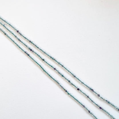 High-quality Fluorite natural gemstone beads with vibrant colour mix and clarity.
