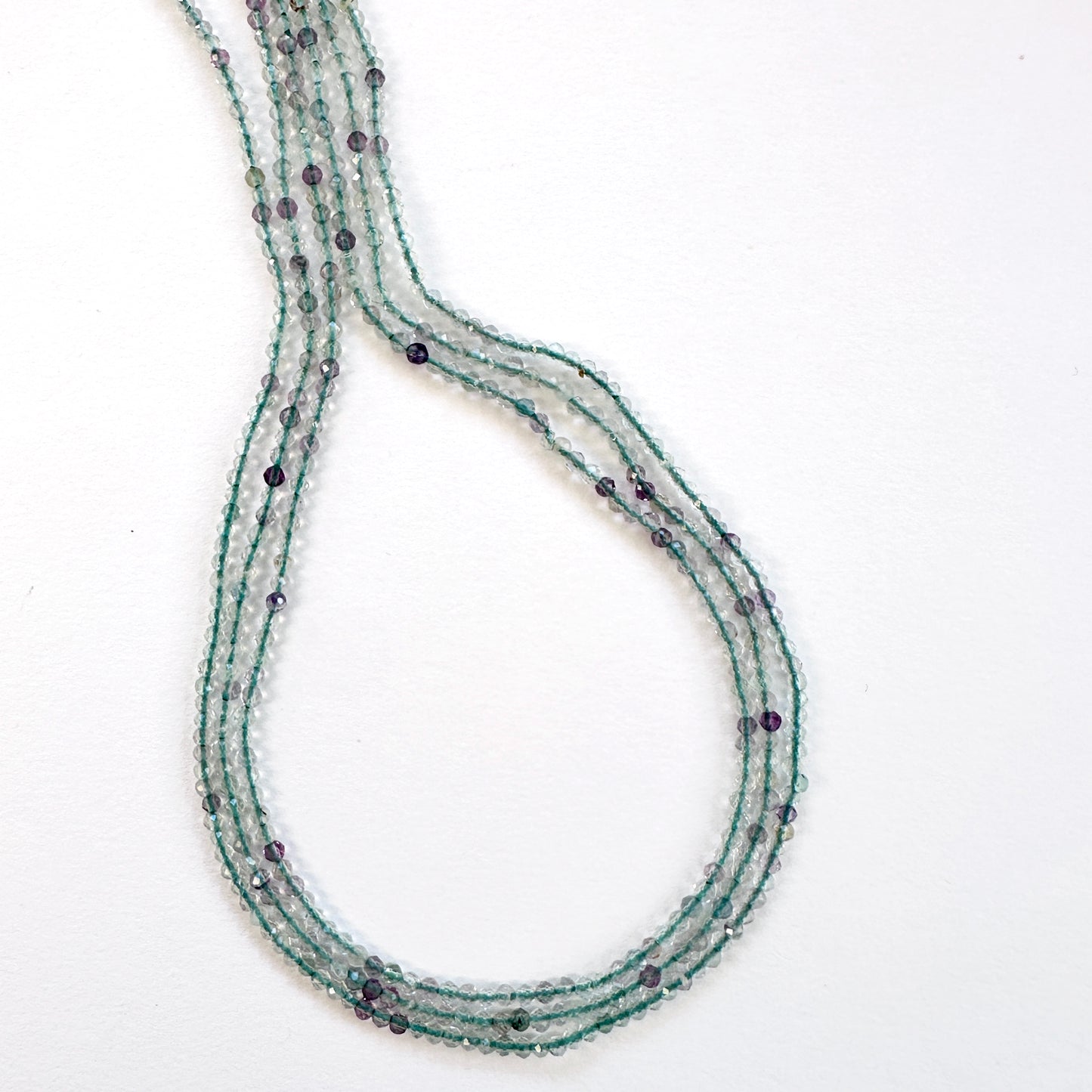 Handmade jewellery components featuring 2-2.2mm Fluorite stone beads.