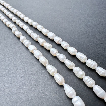 Handmade jewellery components featuring Freshwater Pearls with consistent lustre and unique form.