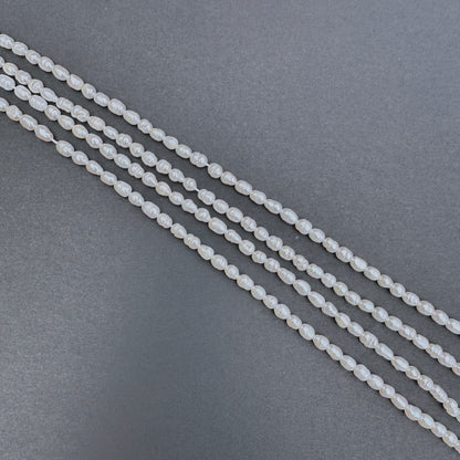 Handmade jewellery components featuring 3.9-4.3mm Freshwater Pearl stone beads.