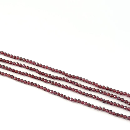 32cm strand of sparkling Garnet rondelle beads ideal for fine jewellery designs