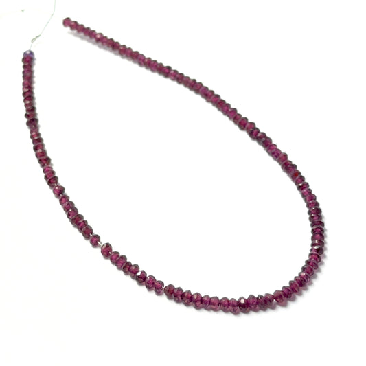 Genuine garnet stone beads with a bright faceted shine, ideal for DIY jewellery and authentic gemstone beadwork.