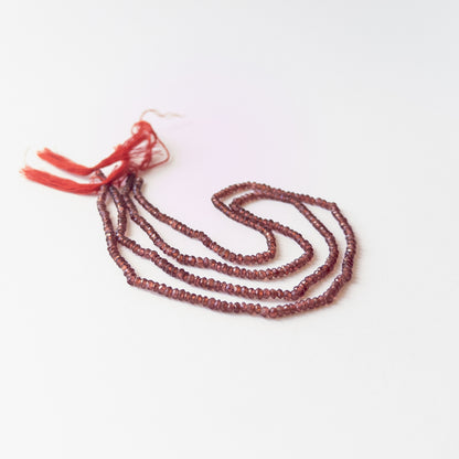 Garnet | Faceted Rondelle | 3mm Bead Size | 33cm Strand Length | 28 Carats