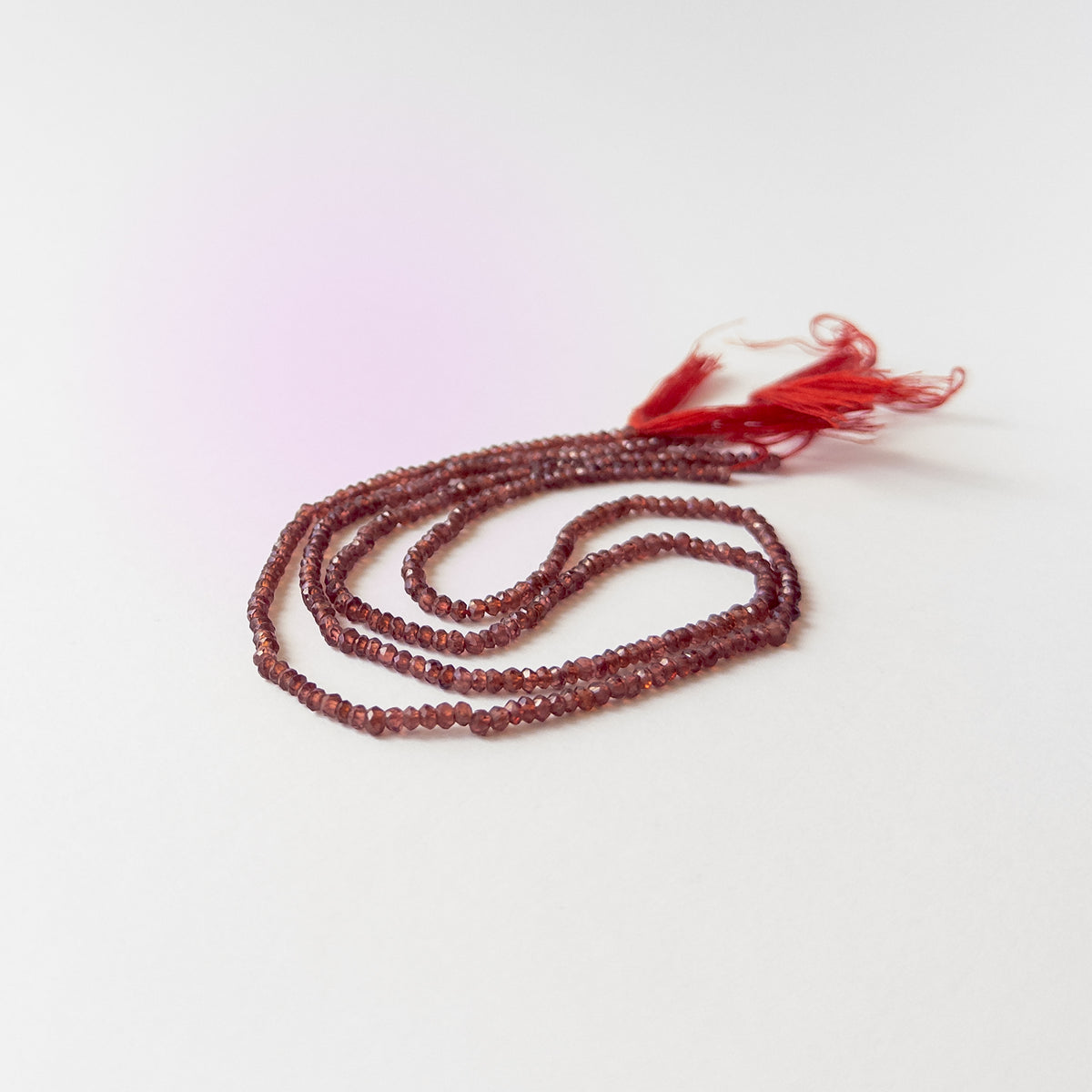 Garnet | Faceted Rondelle | 3mm Bead Size | 33cm Strand Length | 28 Carats