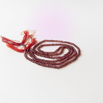 Garnet | Faceted Rondelle | 3mm Bead Size | 33cm Strand Length | 28 Carats