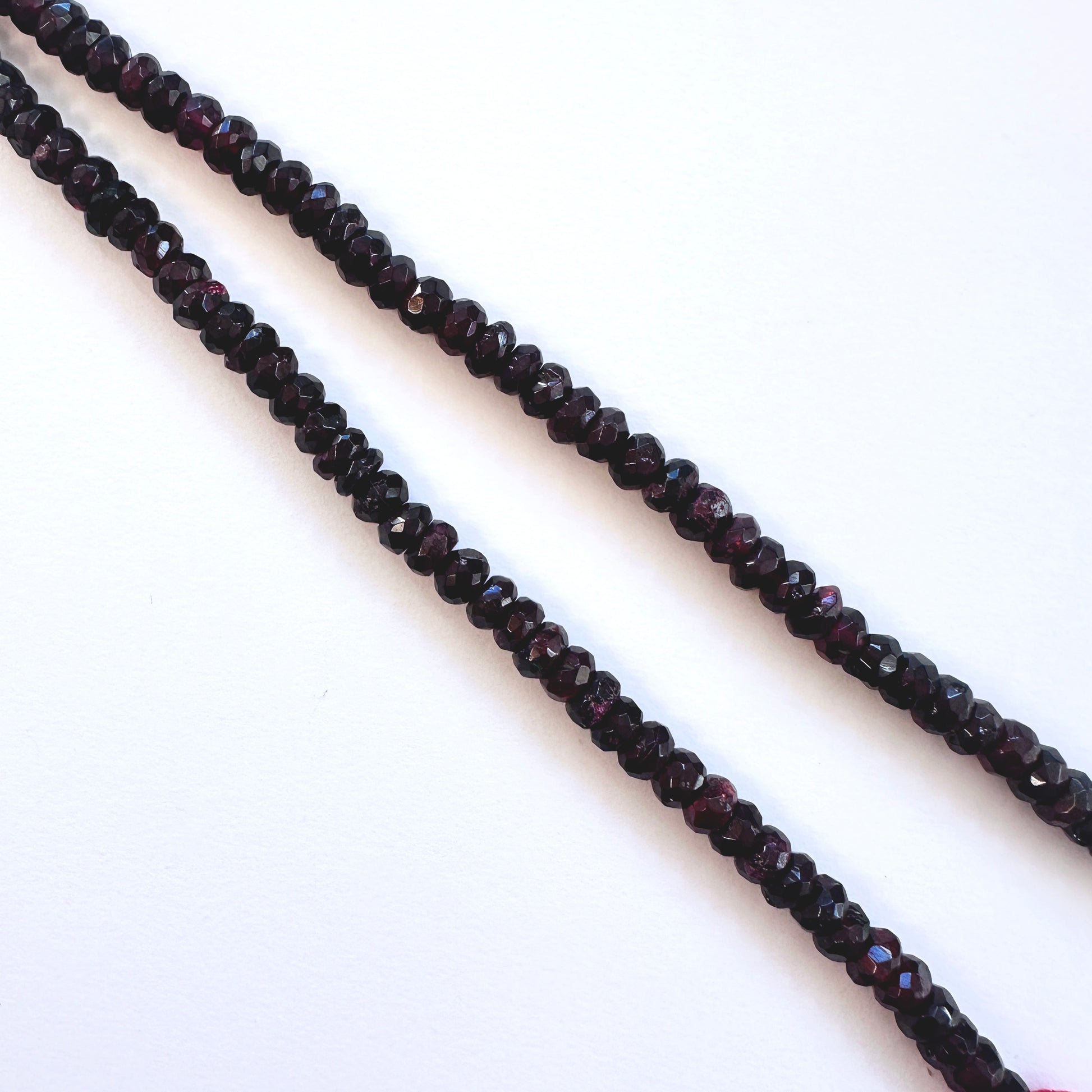 High-quality Garnet natural gemstone beads with rich colour and lustrous finish.