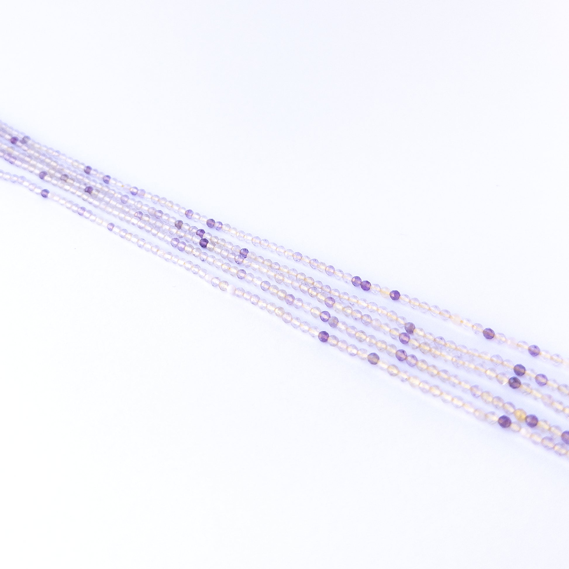 Premium golden rutile gemstone beads for DIY jewellery, displaying faceted rondelle cuts and striking golden inclusions.