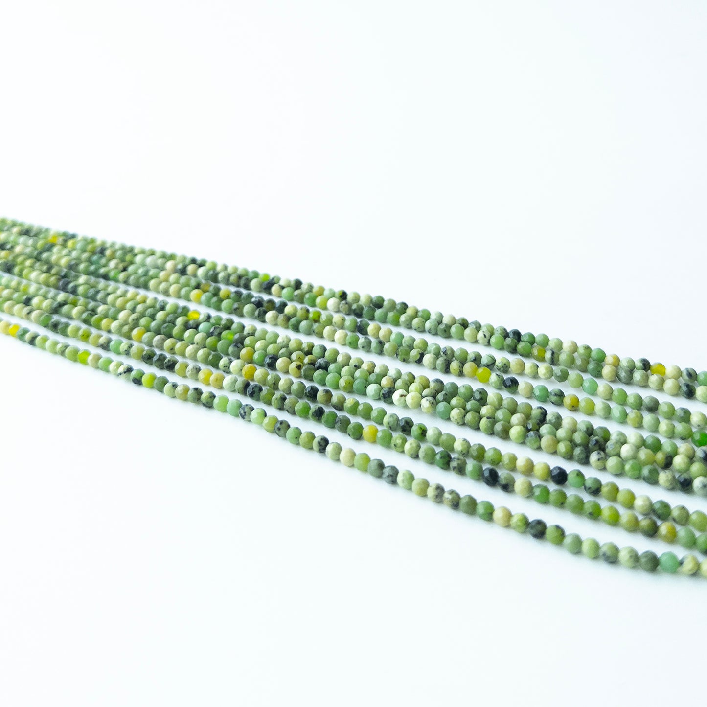 Green Opal | Faceted Rondelle | 3.2-3.3mm Bead Size | 31cm Strand Length