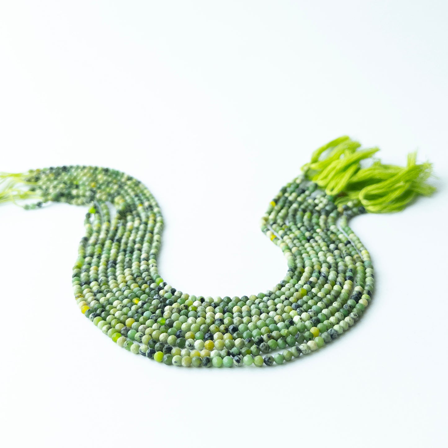Green Opal | Faceted Rondelle | 3.2-3.3mm Bead Size | 31cm Strand Length