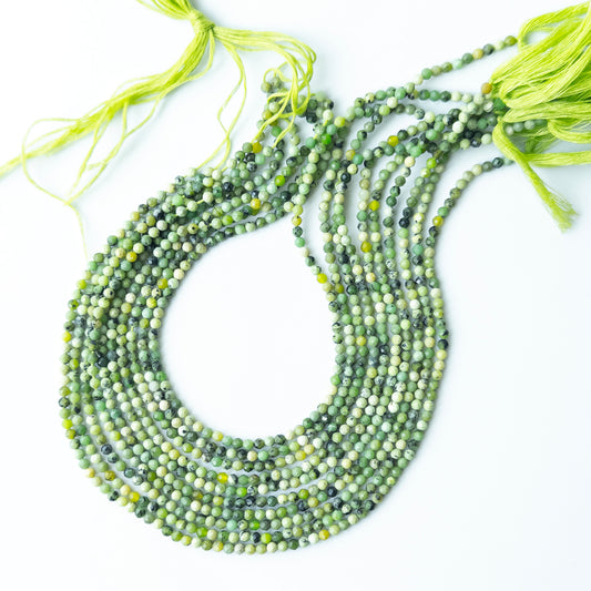 Green Opal | Faceted Rondelle | 3.2-3.3mm Bead Size | 31cm Strand Length