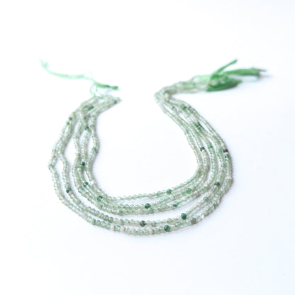 Genuine Green Chalcedony stone beads with crisp faceting, ideal for handmade jewellery components.