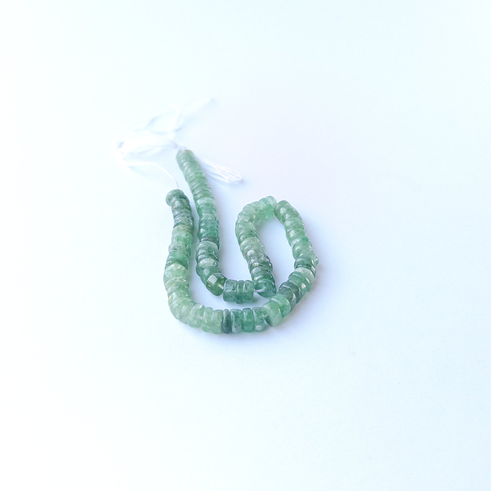 Authentic Green Strawberry Quartz gemstone beads ideal for handmade jewellery components and beadwork.