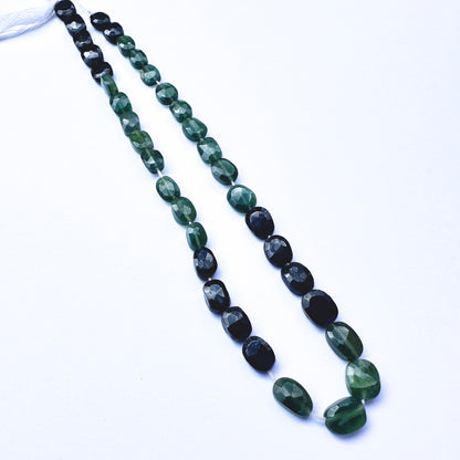 Natural gemstone beads in Green Tourmaline, 5.5-6.5mm size, ideal for elegant DIY jewellery designs.