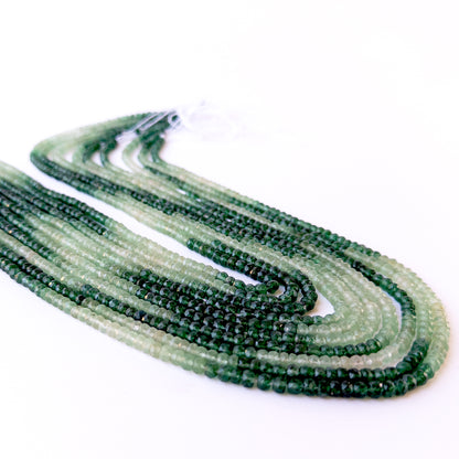 High‑quality Shaded Green Quartz gemstone beads with brilliant faceting and natural colour variation.