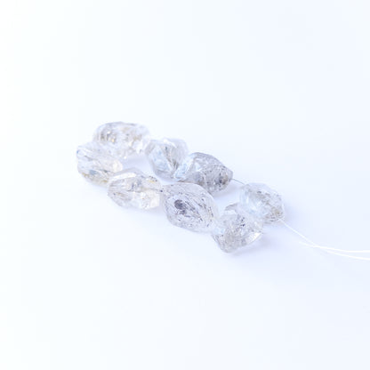 High‑quality Herkimer Diamond drilled rough beads with bright shine ideal for handmade jewellery components.