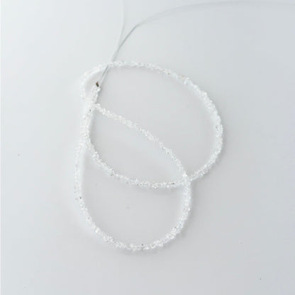 Herkimer Diamond chip beads showing bright clarity and natural crystal texture