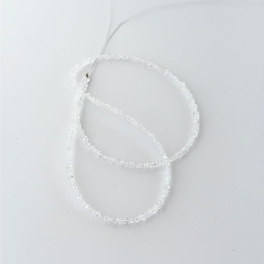 Herkimer Diamond chip beads showing bright clarity and natural crystal texture