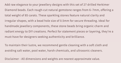 Text describing the product details of the gemstone beads , as seen on the Australian owned and trusted bead supplier, Melbourne Gemstone Beads.