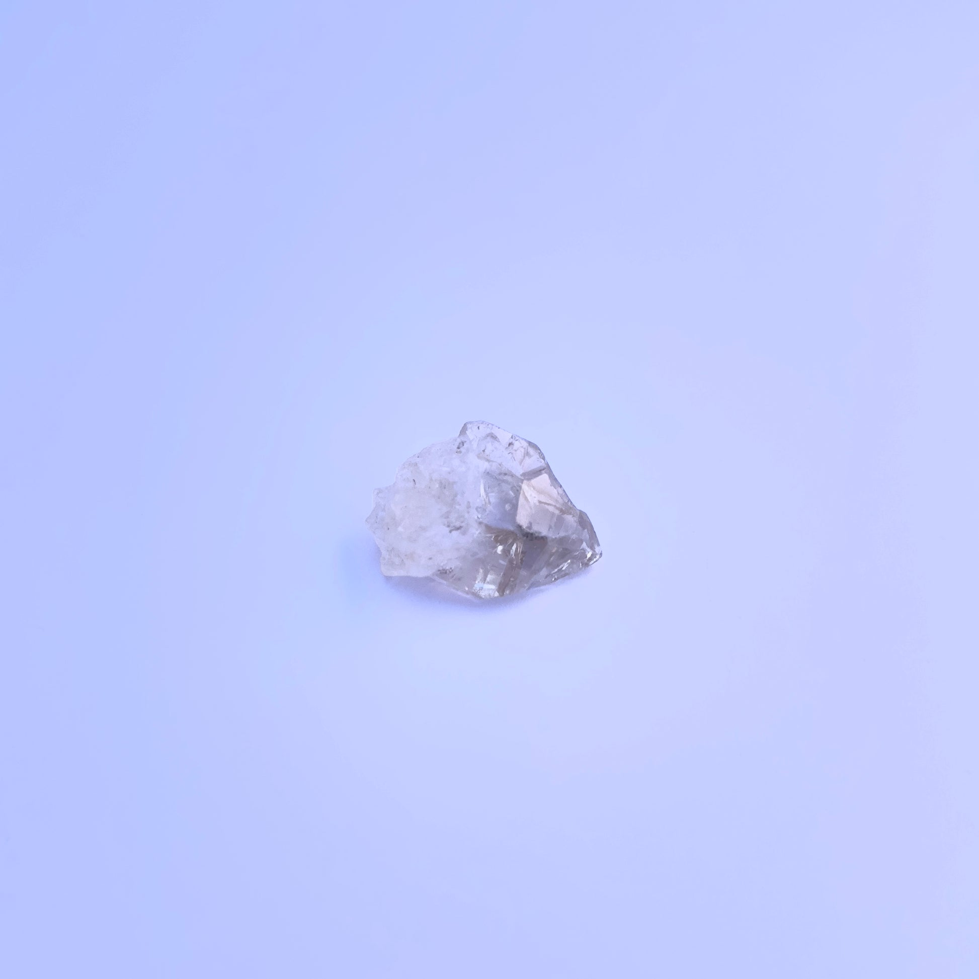 Herkimer Diamond crystal displayed as a single 62-carat piece.